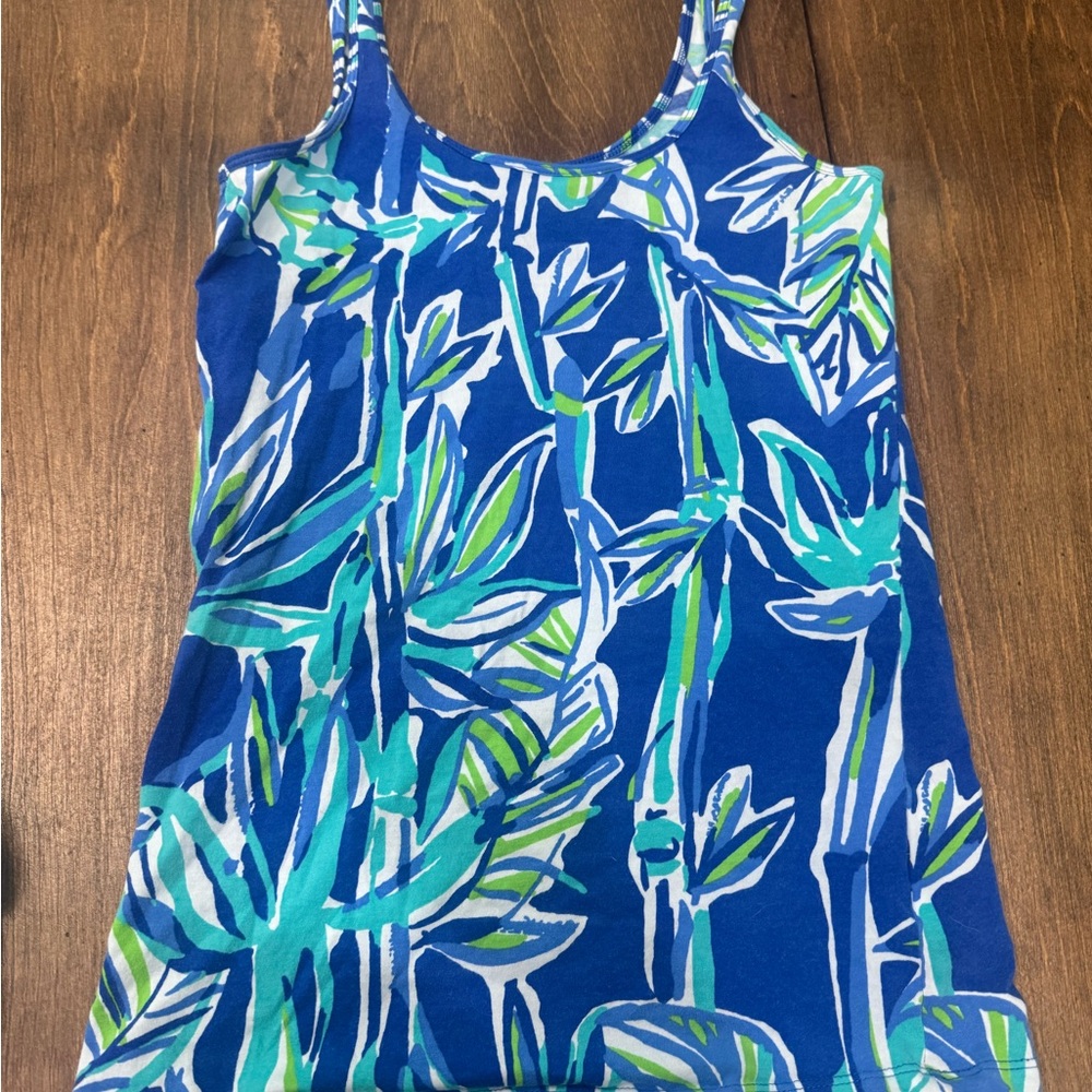 Lilly Pulitzer Blue and Green Print Top